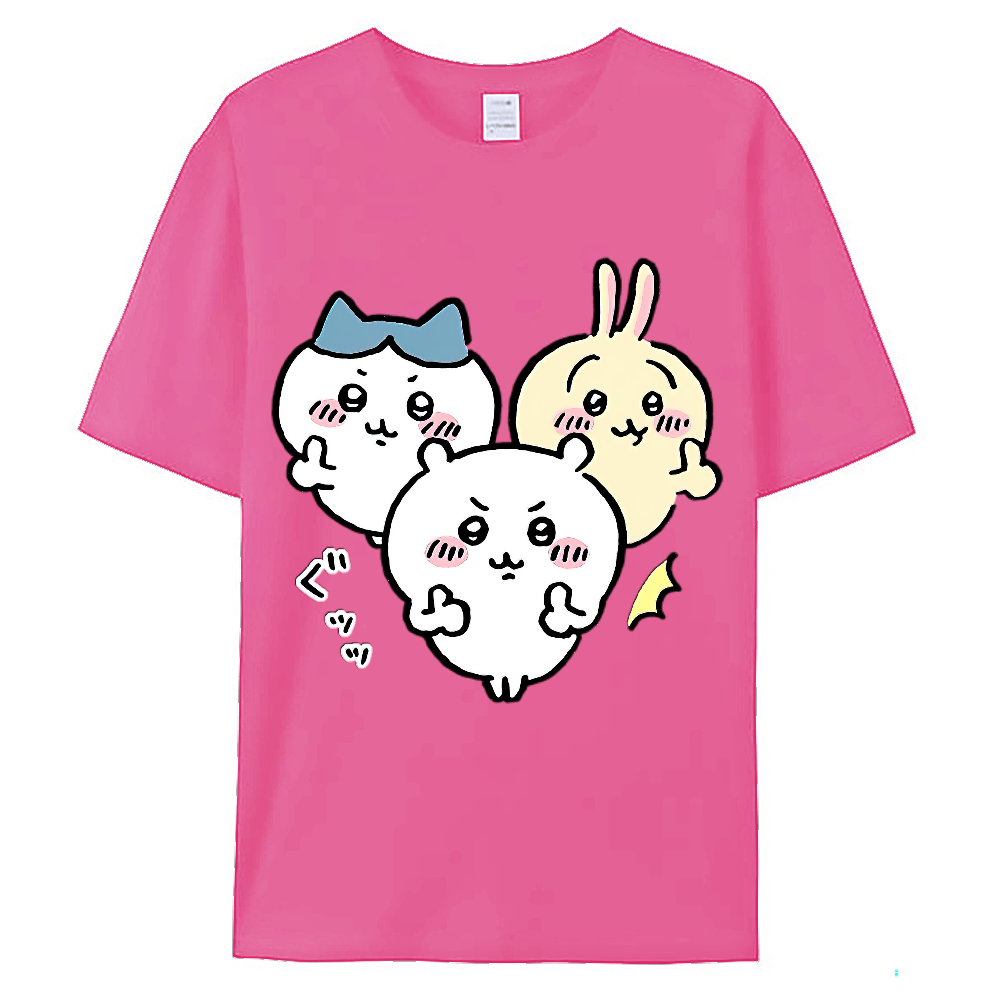 （画像用） ちいかわ うさぎ Chii-kawa usagi レディースカジュアルプリントTシャツ（綿100％）